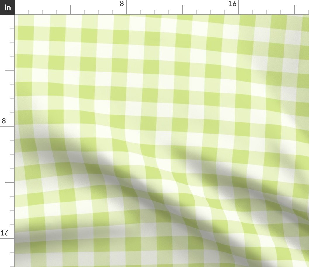 41 Honeydew- Gingham- Medium- 1 Inch- Buffalo Plaid- Vichy Check- Checked- Petal Solids Coordinate- Cottagecore Wallpaper- Bright- Light Green- Pastel- Summer- Spring