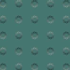 Christmas - Gradation Wreath on Dark Teal - 457670