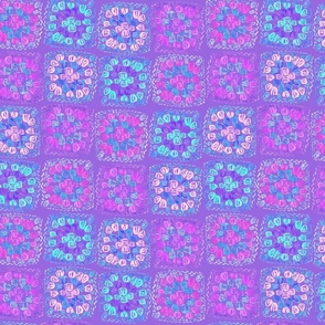 Purple  Watercolour Granny Square Crochet