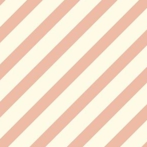 Holidays Diagonal Stripes Pink - Cream