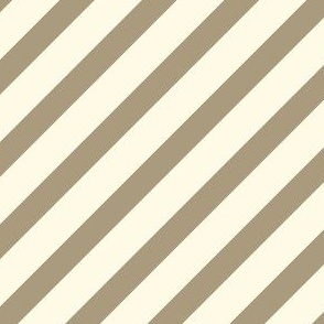 Holidays Diagonal Stripes Taupe - Cream