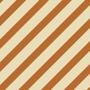 Holidays Diagonal Stripes Caramel - Cream