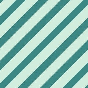 Holidays Diagonal Stripes Teal - Mint
