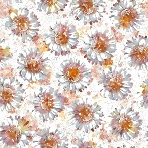 Mixed media daisy floral