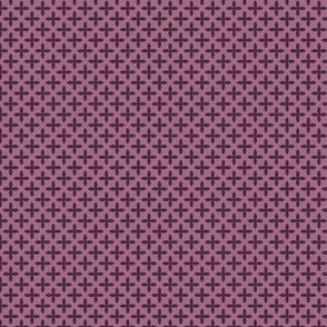 Retro Geometric Floral in Plum on Purple - Small