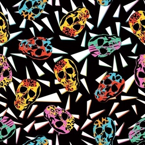 ANIMAL PRINT SKULLS-BRIGHT