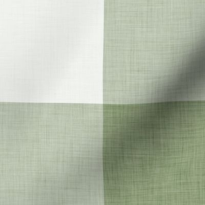 42 Sage- Gingham- Large- 2 inches- Linen Texture- Buffalo Plaid- Vichy Check- Checked- Petal Solids Coordinate- Cottagecore Wallpaper- Gray Green- Pine- Muted Green- Forest- Neutral Earthy Green
