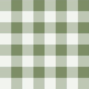 42 Sage- Gingham- Medium- 1 Inch- Buffalo Plaid- Vichy Check- Checked- Petal Solids Coordinate- Cottagecore Wallpaper- Gray Green- Pine- Muted Green- Forest- Neutral Earthy Green