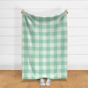 43 Jade Green- Gingham- Extra Large- 4 Inches- Linen Texture- Buffalo Plaid- Vichy Check- Checked- Petal Solids Coordinate- Cottagecore Wallpaper- Mint- Pastel- Christmas- Holidays