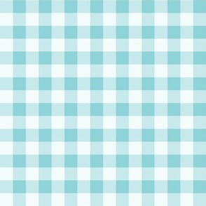 45 Pool- Gingham- Small- 1/2 Inch- Plaid- Check- Checked- Petal Solids- Cottagecore Wallpaper- Turquoise Blue- Aqua- Pastel Blue- Summer- Sea- Beach