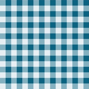 47 Peacock- Gingham- Small- Half Inch- Plaid- Check- Checked- Petal Solids- Cottagecore Wallpaper- Turquoise Blue- Aqua