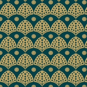 1920s wallpaper in emerald