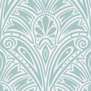 art nouveau  bunch coastal-teal normal scale