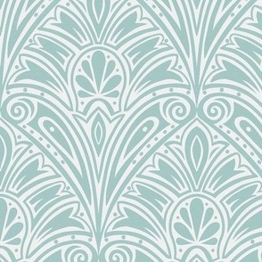 art nouveau  bunch coastal-teal small scale