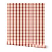 Rose Pink and Poppy Red Gingham Plaid