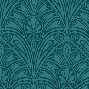 art deco bunch teal small scale