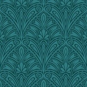 art deco bunch teal tiny scale