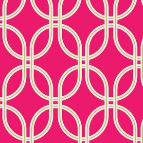 Modern tangled Ovals Pink Tangled Square