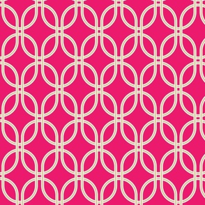 Pink Oval interlaced Tangled Square Ovals 
