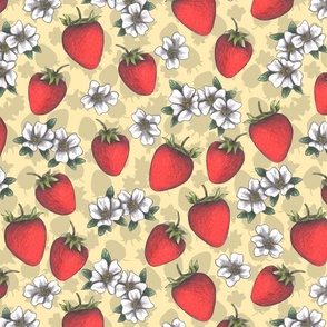 Strawberry Field Yellow (Medium Scale)