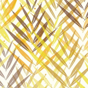 palm leaves - autumn abstract botanical - foliage wallpaper and fabric