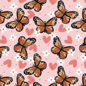 Valentines Butterfly Hearts 