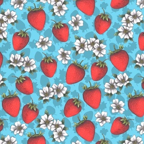 Strawberry Field Blue (Medium Scale)