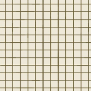 Minimalist Garden - Matching beige green plaid L