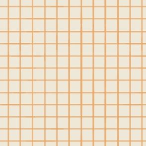 Minimalist Garden - Matching orange grid pattern L
