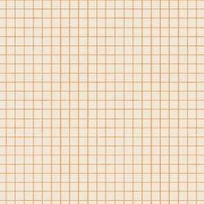 Minimalist Garden - Matching orange grid pattern M