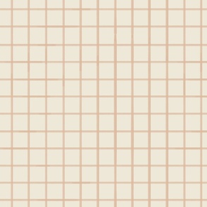 Minimalist Garden - Matching peach grid pattern L