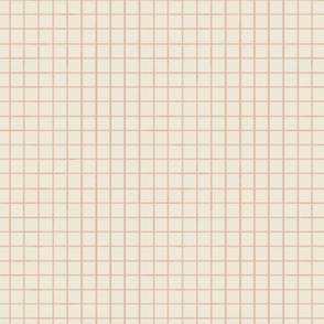 Minimalist Garden - Matching peach grid pattern M