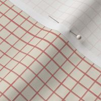 Minimalist Garden - Matching red grid pattern S