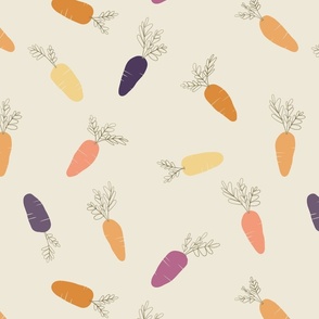 Minimalist Garden - Carrots in colors L