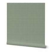 Dark Forest Green and White Houndstooth Check