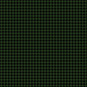 Small Dark Forest Green and Black Houndstooth Check