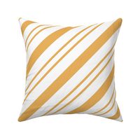 Large Classic Christmas Gold  Diagonal Christmas Candy Stripes