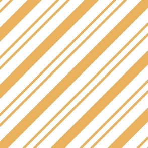 Large Classic Christmas Gold  Diagonal Christmas Candy Stripes