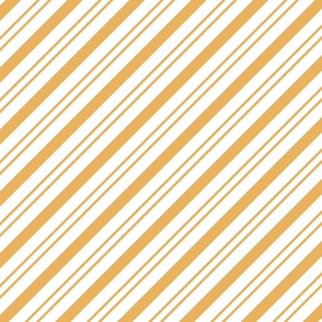 Small Classic Christmas Gold  Diagonal Christmas Candy Stripes