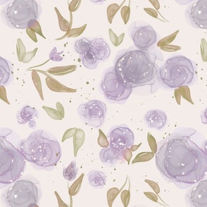 Dusty Lilac Watercolor Floral