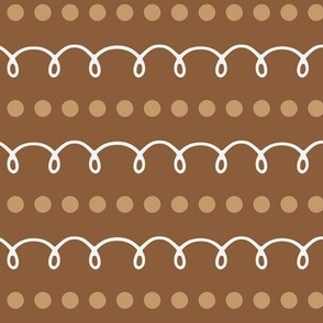 Gingerbread Ribbon & Icing on Brown
