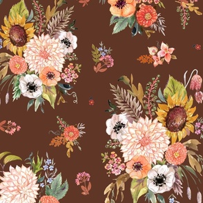 Malena Floral brown L