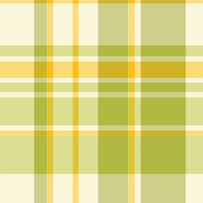 Plaid Pattern: Green & Golden Yellow