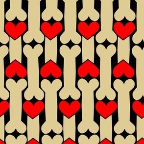 Dog Bones Red Hearts