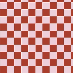 Spooketti checkerboard red-ish brown pink
