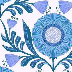 Wallflowers Pattern Blue (large)