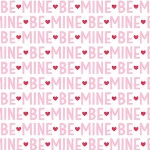be mine pastel pink on white - valentines day collection