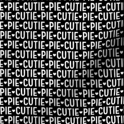 cutie pie black and white inversed - valentines day collection