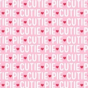 cutie pie on pastel pink - valentines day collection