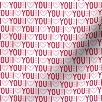 i heart you red on white - valentines day collection